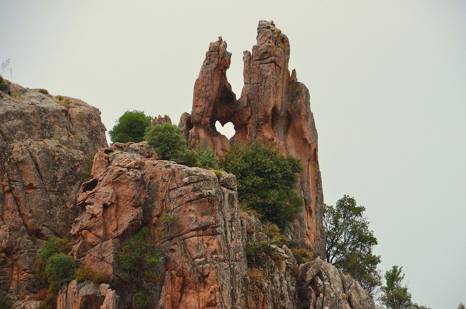 Auch die Natur kann das Symbol der Liebe durch Wind und Wetter formen.