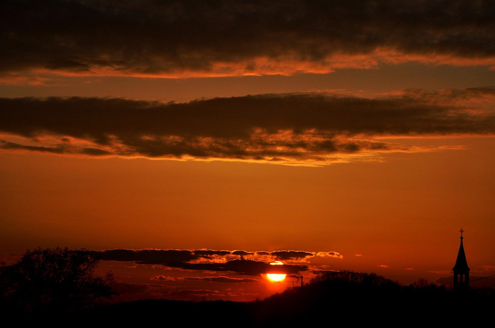 Abendstimmung in unserem Dorf