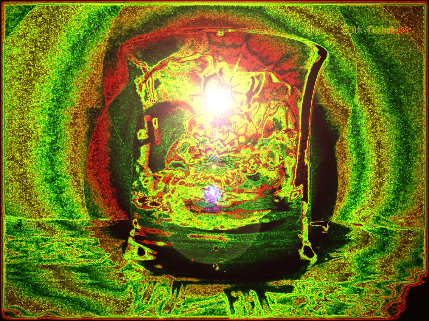 ein glas in Szene gesetzt
