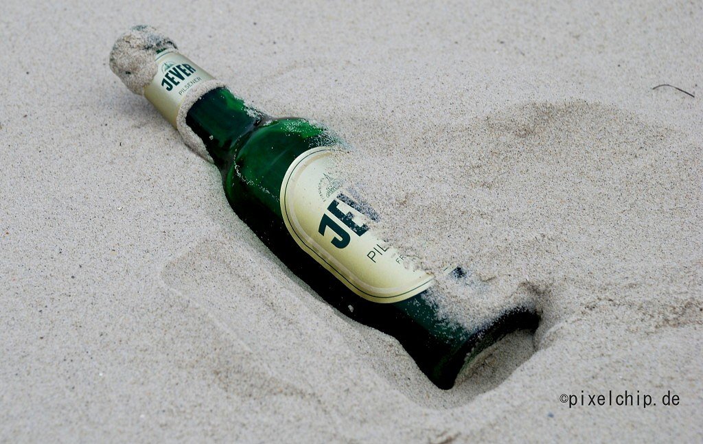 flasche am strand
