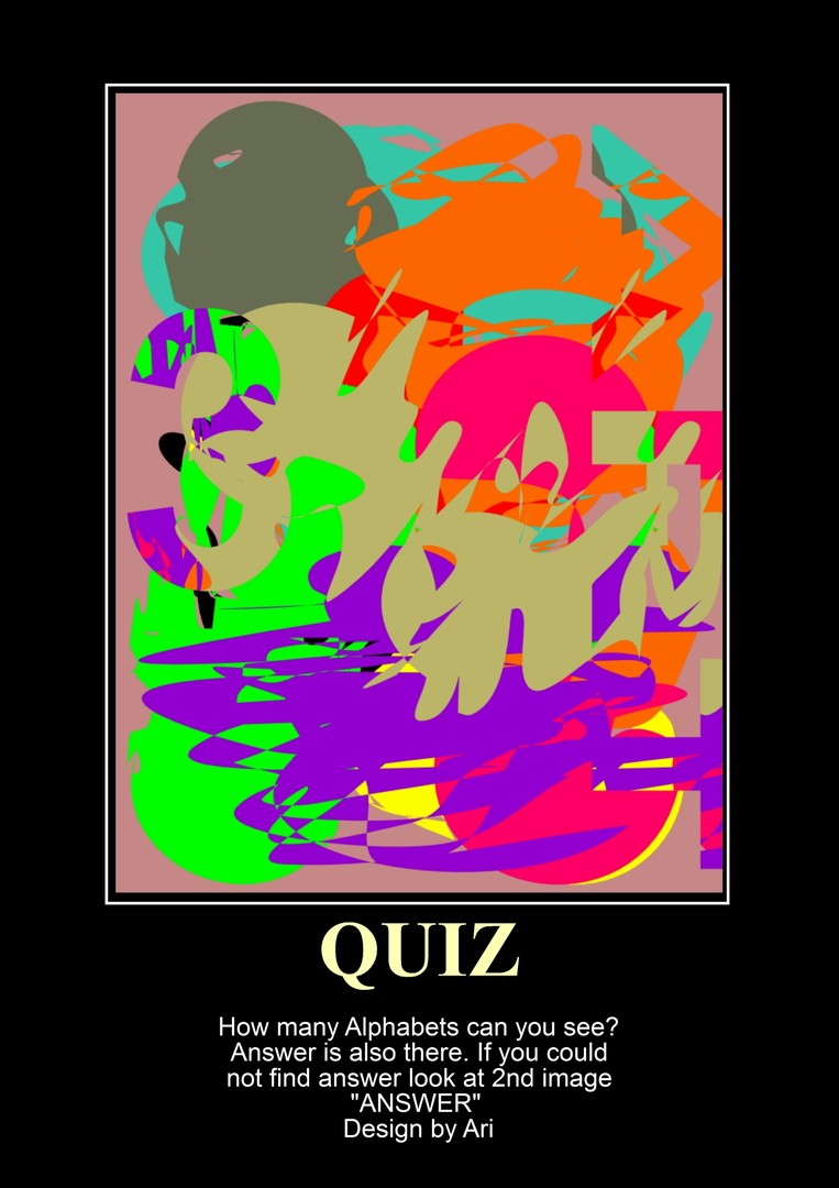 Quiz (How many alphabets can you see?)