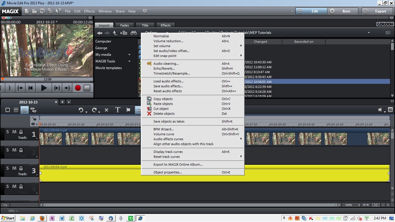 MEP 2013 Audio file problem