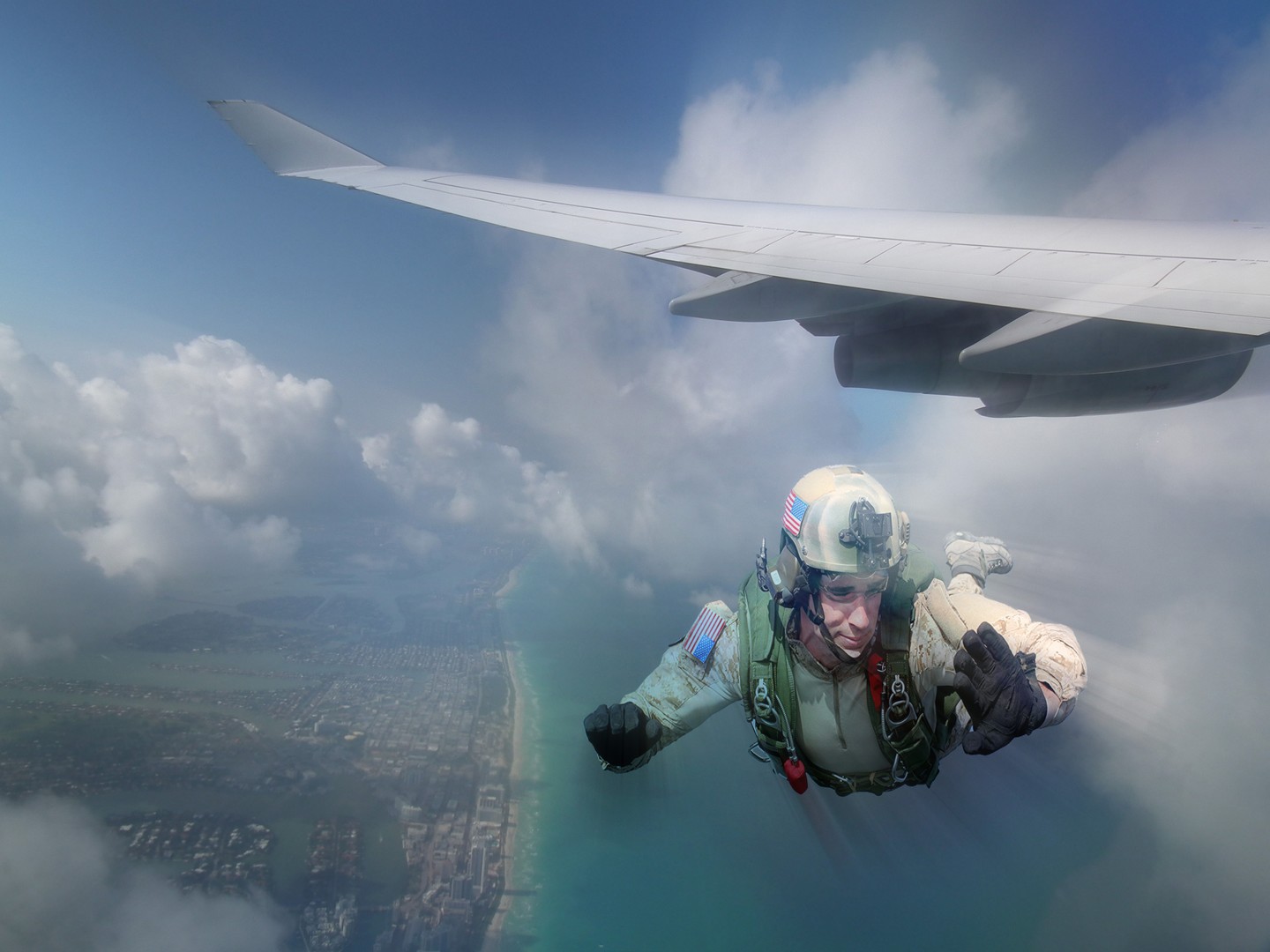 The jump from the clouds