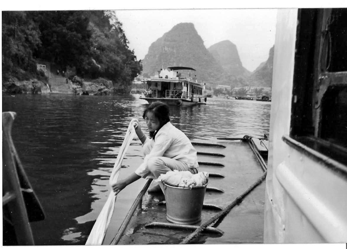 Waschtag auf dem River Li - China 1985