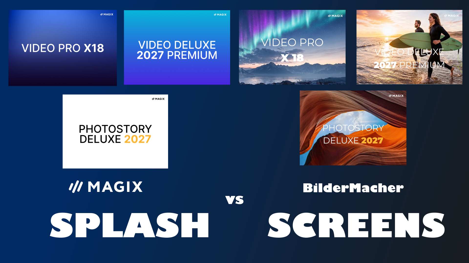 Meine SplashScreens zu den neuen Versionen